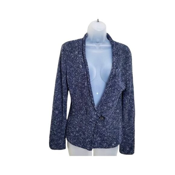 J. JILL Womens Sweater Cardigan SZ S Knit Button Closure Sleeves Heather Gray‎ - Picture 1 of 10
